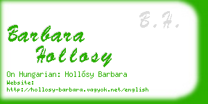 barbara hollosy business card