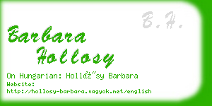 barbara hollosy business card